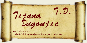 Tijana Dugonjić vizit kartica